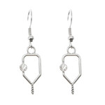 Pickleball Silver Earrings