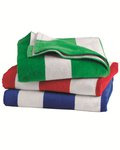 Cabana Stripe Velour Beach Towel