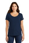 NIKE Ladies Dri FIT Cotton/Poly Scoop Neck Tee