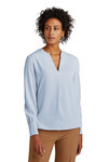 Brooks Brothers Women's Open Neck Satin Blouse