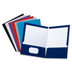 Oxford  Laminated Portfolio,2-Pocket, Ltr, 50 Ct.,Assorted